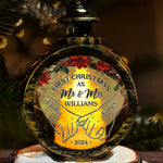 Custom Name First Christmas Couple Gifts - Personalized Candlelight Lantern Ornament