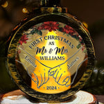 Custom Name First Christmas Couple Gifts - Personalized Candlelight Lantern Ornament