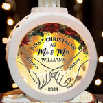 Custom Name First Christmas Couple Gifts - Personalized Candlelight Lantern Ornament