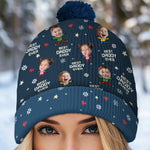 Custom Photo Christmas Gifts for Dad - Personalized Christmas Beanie Hat