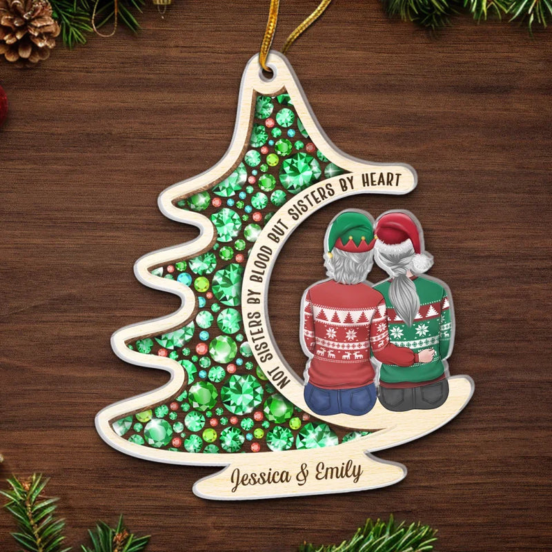 Happy Holidays To The Best Family Member I Chose For Myself - Bestie Personalized Custom Ornament - Acrylic Custom Shaped - Christmas Gift For Best Friends, BFF, Sisters