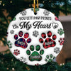 No Longer By My Side But Forever In My Heart - Memorial Personalized Custom 3D Inflated Effect Printed Ornament - Ceramic Round Shaped - Sympathy Gift, Christmas Gift For Pet Owners, Pet Lovers