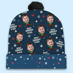 Custom Photo Christmas Gifts for Dad - Personalized Christmas Beanie Hat