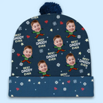 Custom Photo Christmas Gifts for Dad - Personalized Christmas Beanie Hat