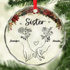 Memories Are Sweeter When Made With A Bestie - Bestie Personalized Custom Circle Glass Ornament - Christmas Gift For Best Friends, BFF, Sisters