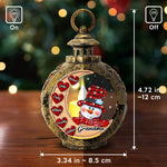 Building Snowmen, Building Bonds - Family Personalized Custom Candlelight Lantern Ornament - Christmas Gift For Grandma
