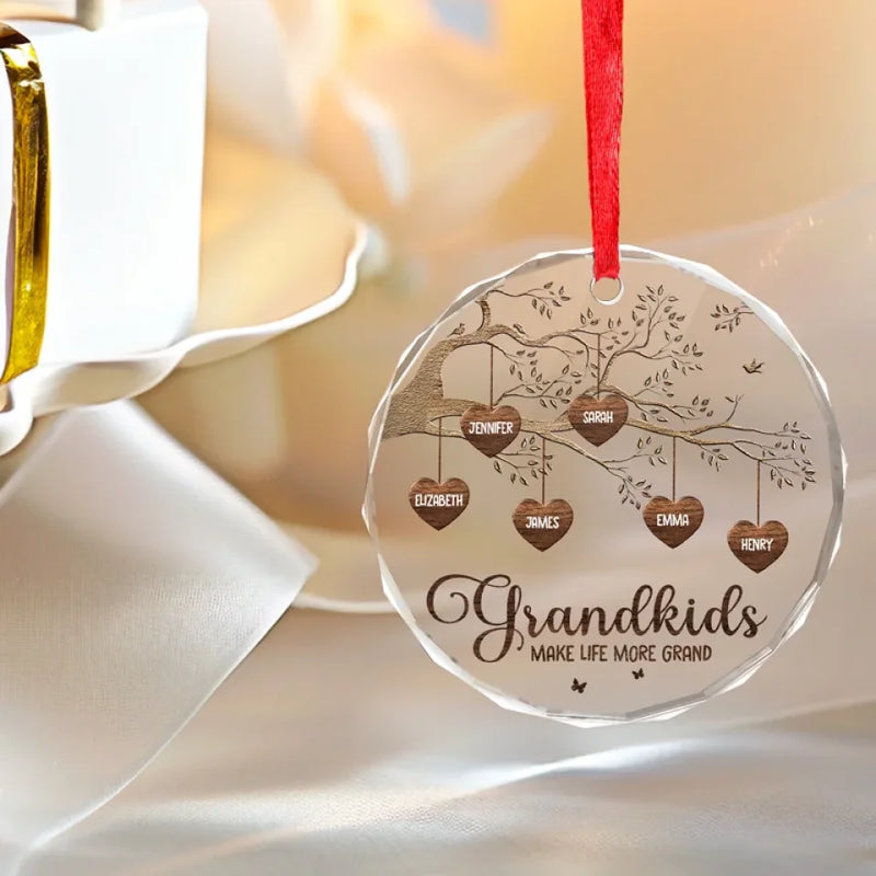 Every House Needs A Grandmother In It - Family Personalized Custom Circle Glass Ornament - Christmas Gift For Grandma