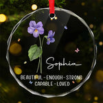 Besties For Life, Soulmates Forever - Bestie Personalized Custom Circle Glass Ornament - Christmas Gift For Best Friends, Sisters, Daughter