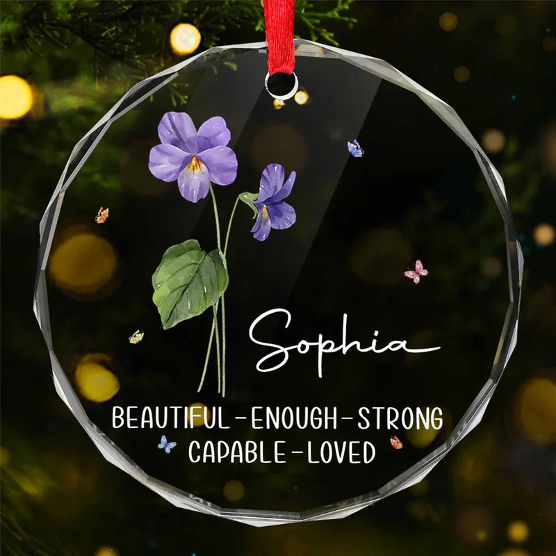 Besties For Life, Soulmates Forever - Bestie Personalized Custom Circle Glass Ornament - Christmas Gift For Best Friends, BFF, Sisters