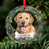 Custom Photo Journeying To The Rainbow Bridge, Leaving Love In Every Step - Memorial Personalized Custom Circle Glass Ornament - Christmas Gift, Sympathy Gift For Pet Owners, Pet Lovers