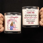 Follow Your Dreams, Believe In Yourself - Family Personalized Custom Glass Mug - Gift For Mom, Daughter
