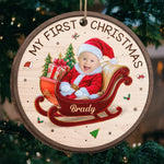 Custom Photo Your First Christmas Is A Gift We’ll Cherish Forever - Family Personalized Custom Ornament - Wood Custom Shaped - Christmas Gift For Baby Kids, Newborn Baby, First Christmas