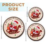 Custom Photo Your First Christmas Is A Gift We’ll Cherish Forever - Family Personalized Custom Ornament - Wood Custom Shaped - Christmas Gift For Baby Kids, Newborn Baby, First Christmas