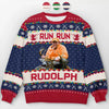 Sweat-shirt personnalisé avec photo « Joyeux Noël » - Pull en laine unisexe - Cadeau de Noël pour papa, grand-père ou mari