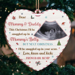Custom Photo Love, Kisses And Kicks - Family Personalized Custom Ornament - Wood Custom Shaped - Christmas Gift For Baby Kids, Newborn Baby, First Christmas