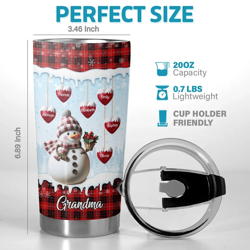 Grandma, My Home For All Seasons - Family Personalized Custom Tumbler - Christmas Gift For Mom, Grandma