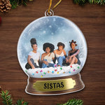 Custom Photo Our Sisterly Love Grows Stronger - Bestie Personalized Custom Ornament - Acrylic Custom Shaped - Christmas Gift For Best Friends, BFF, Sisters