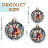 Custom Photo Family Makes The Season Brighter - Family Personalized Custom Ornament - Acrylic Custom Shaped - Christmas Gift For Family Members