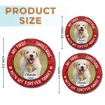 Custom Photo My First Christmas With My Forever Family - Dog & Cat Personalized Custom Ornament - Wood Custom Shaped - Christmas Gift For Dog Lovers, Cat Lovers