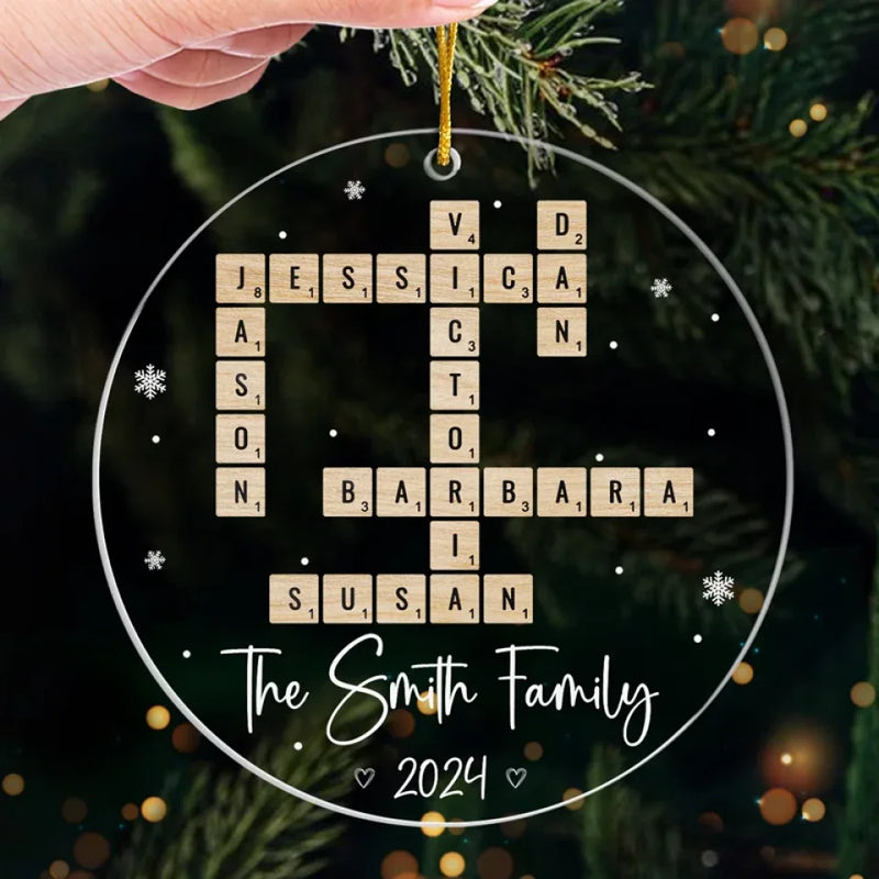 Christmas Is A Time For Families - Family Personalized Custom Ornament - Acrylic Custom Shaped - Christmas Gift For Family Members