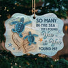 In The Sea Of Life, We Are Each Other’s Guiding Light - Couple Personalized Custom Ornament - Wood Benelux Shaped - Christmas Gift For Husband Wife, Anniversary