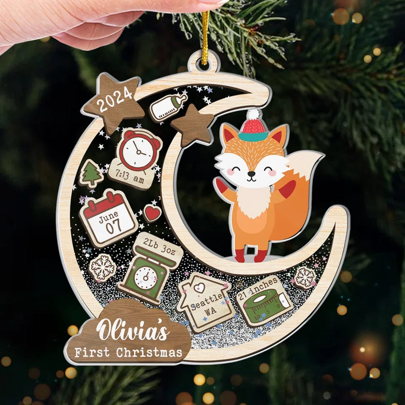 Baby's First Christmas - Family Personalized Custom Ornament - Acrylic Custom Shaped - Christmas Gift For Baby Kids, Newborn Baby, First Christmas