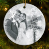 Custom Photo We Create New Traditions Together - Couple Personalized Custom Ornament - Ceramic Round Shaped - Christmas Gift For Husband Wife, Anniversary, First Christmas