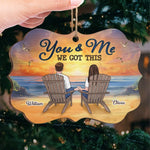 Our Hearts Speak The Same Language - Couple Personalized Custom Ornament - Wood Benelux Shaped - Gift For Husband Wife, Anniversary