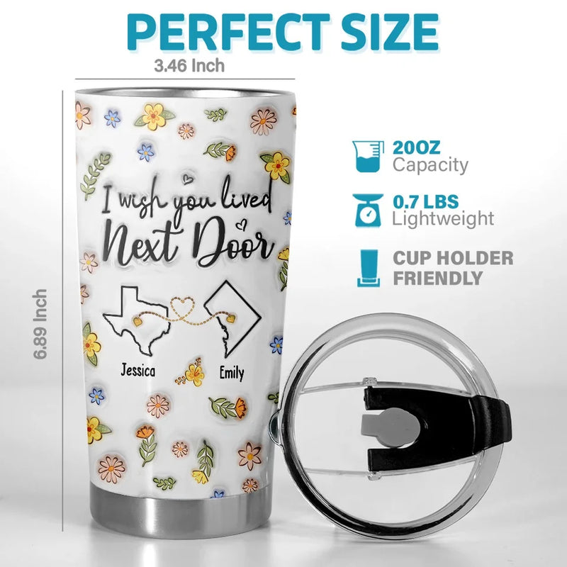 I'm Missing My Bestie In These Moments - Bestie Personalized Custom 3D Inflated Effect Printed Tumbler - Gift For Best Friends, BFF, Sisters