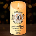 Custom Photo Your Light Will Always Shine In Our Hearts - Memorial Personalized Custom LED Candle - Christmas Gift, Sympathy Gift For Pet Owners, Pet Lovers