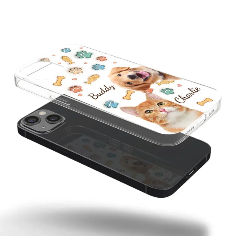 Custom Photo A Pet’s Love Is The Best Kind Of Love - Dog & Cat Personalized Custom 3D Inflated Effect Printed Clear Phone Case - Gift For Pet Owners, Pet Lovers