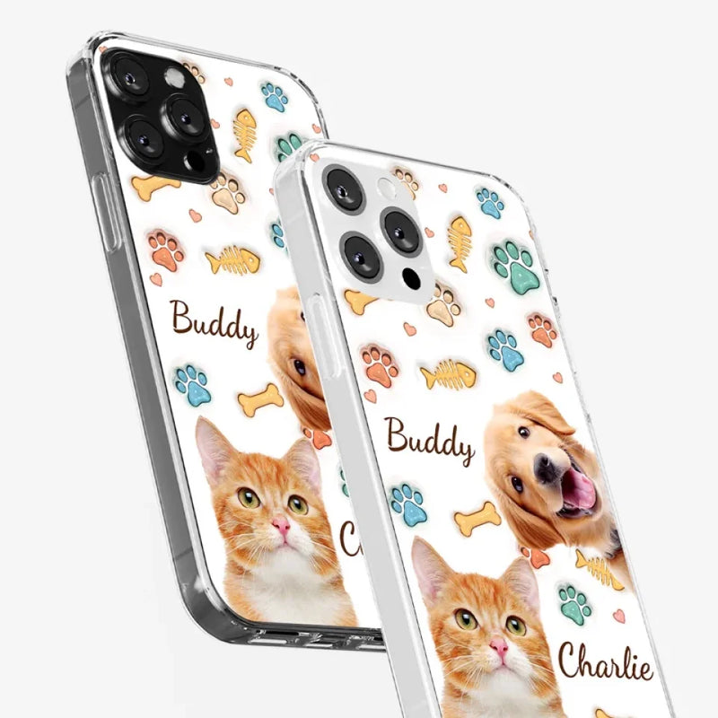 Custom Photo A Pet’s Love Is The Best Kind Of Love - Dog & Cat Personalized Custom 3D Inflated Effect Printed Clear Phone Case - Gift For Pet Owners, Pet Lovers