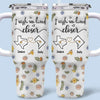 Distance Makes The Friendship Stronger - Bestie Personalized Custom 3D Inflated Effect Printed 40 Oz Stainless Steel Tumbler With Handle - Gift For Best Friends, BFF, Sisters