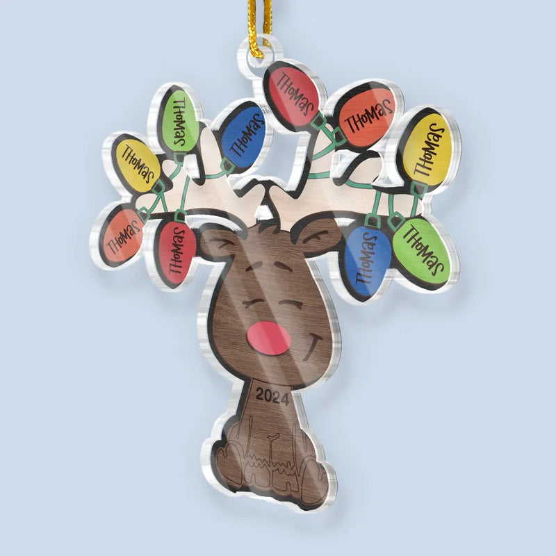 The Best Gift Is The Love We Share As A Family - Family Personalized Custom Ornament - Acrylic Custom Shaped - Christmas Gift For Family Members