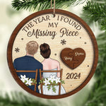 Custom Name Missing Piece Wedding Gifts for Couples - Personalized Ornament