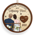 Custom Name Missing Piece Wedding Gifts for Couples - Personalized Ornament
