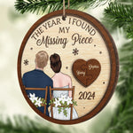 Custom Name Missing Piece Wedding Gifts for Couples - Personalized Ornament