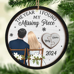 Custom Name Missing Piece Wedding Gifts for Couples - Personalized Ornament
