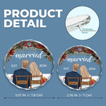 You Are My Perfect Partner - Couple Personalized Custom Circle Glass Ornament - Christmas Gift For Couple, Husband, Wife