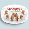 Les petits-enfants sont comme des biscuits au pain d'épices, sucrés et faits avec amour - Plateau personnalisé familial - Cadeau de Noël pour maman, grand-mère
