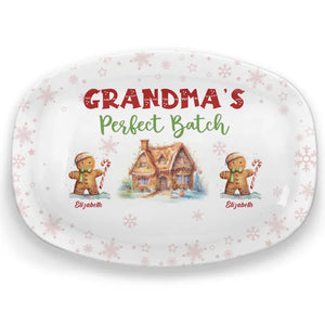 Les petits-enfants sont comme des biscuits au pain d'épices, sucrés et faits avec amour - Plateau personnalisé familial - Cadeau de Noël pour maman, grand-mère