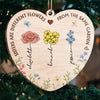A Sister Is A Blossom In The Garden Of Life - Bestie Personalized Custom Ornament - Wood Custom Shaped - Christmas Gift For Best Friends, BFF, Sisters
