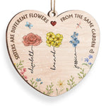 A Sister Is A Blossom In The Garden Of Life - Bestie Personalized Custom Ornament - Wood Custom Shaped - Christmas Gift For Sisters, Best Friends