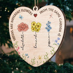 A Sister Is A Blossom In The Garden Of Life - Bestie Personalized Custom Ornament - Wood Custom Shaped - Christmas Gift For Sisters, Best Friends