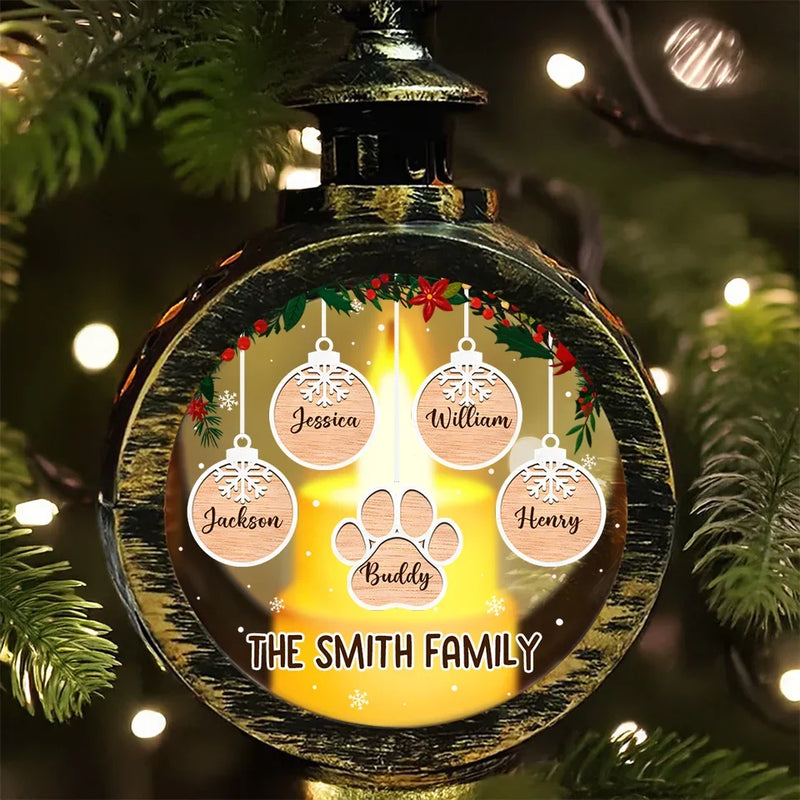 May You Experience A Magical Christmas - Family Personalized Custom Candlelight Lantern Ornament - Christmas Gift For Family Members