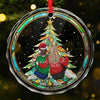 Merry Christmas To My Very Best Homies - Bestie Personalized Custom Circle Glass Ornament - Christmas Gift For Best Friends, BFF, Sisters