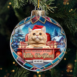 Custom Photo Celebrate Christmas With Furry Friends - Dog & Cat Personalized Custom Ornament - Acrylic Custom Shaped - Christmas Gift For Cat Lovers, Pet Owners