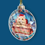 Custom Photo Celebrate Christmas With Furry Friends - Dog & Cat Personalized Custom Ornament - Acrylic Custom Shaped - Christmas Gift For Cat Lovers, Pet Owners