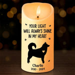 Forever Loved, Always In Our Hearts - Memorial Personalized Custom LED Candle - Sympathy Gift, Christmas Gift For Dog Lovers
