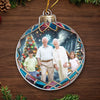 Custom Photo Looking Forward To Celebrating Christmas Together - Family Personalized Custom Ornament - Acrylic Custom Shaped - Christmas Gift For Grandma, Grandpa, Grandkid